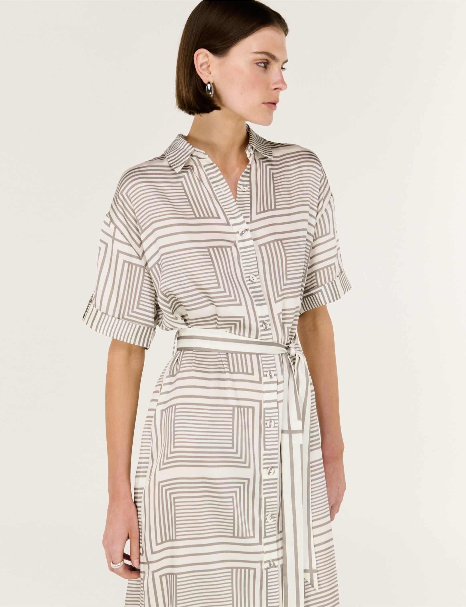 Siphon Midi Shirt Dress