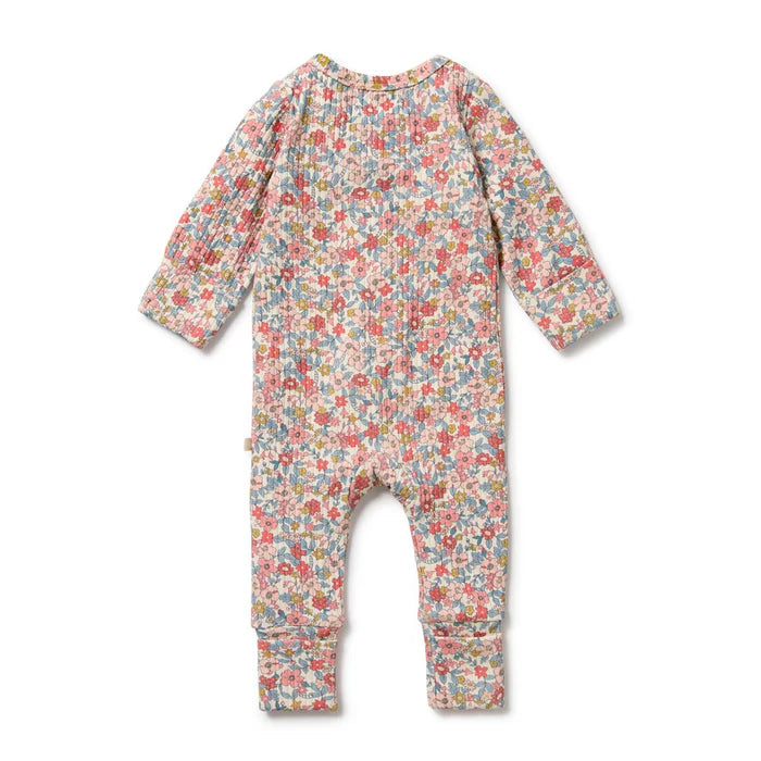 Summer Bloom Organic Zipsuit with Feet