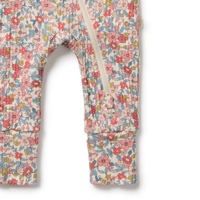 Summer Bloom Organic Zipsuit with Feet