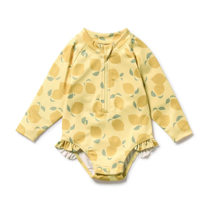 Lemon Drop Long Sleeve Swimsuit