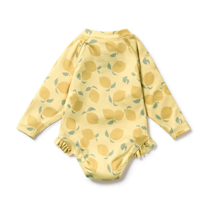 Lemon Drop Long Sleeve Swimsuit