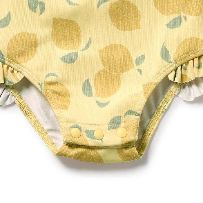 Lemon Drop Long Sleeve Swimsuit