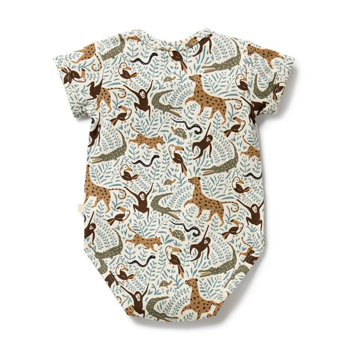 Mini Jungle Organic Henley Bodysuit