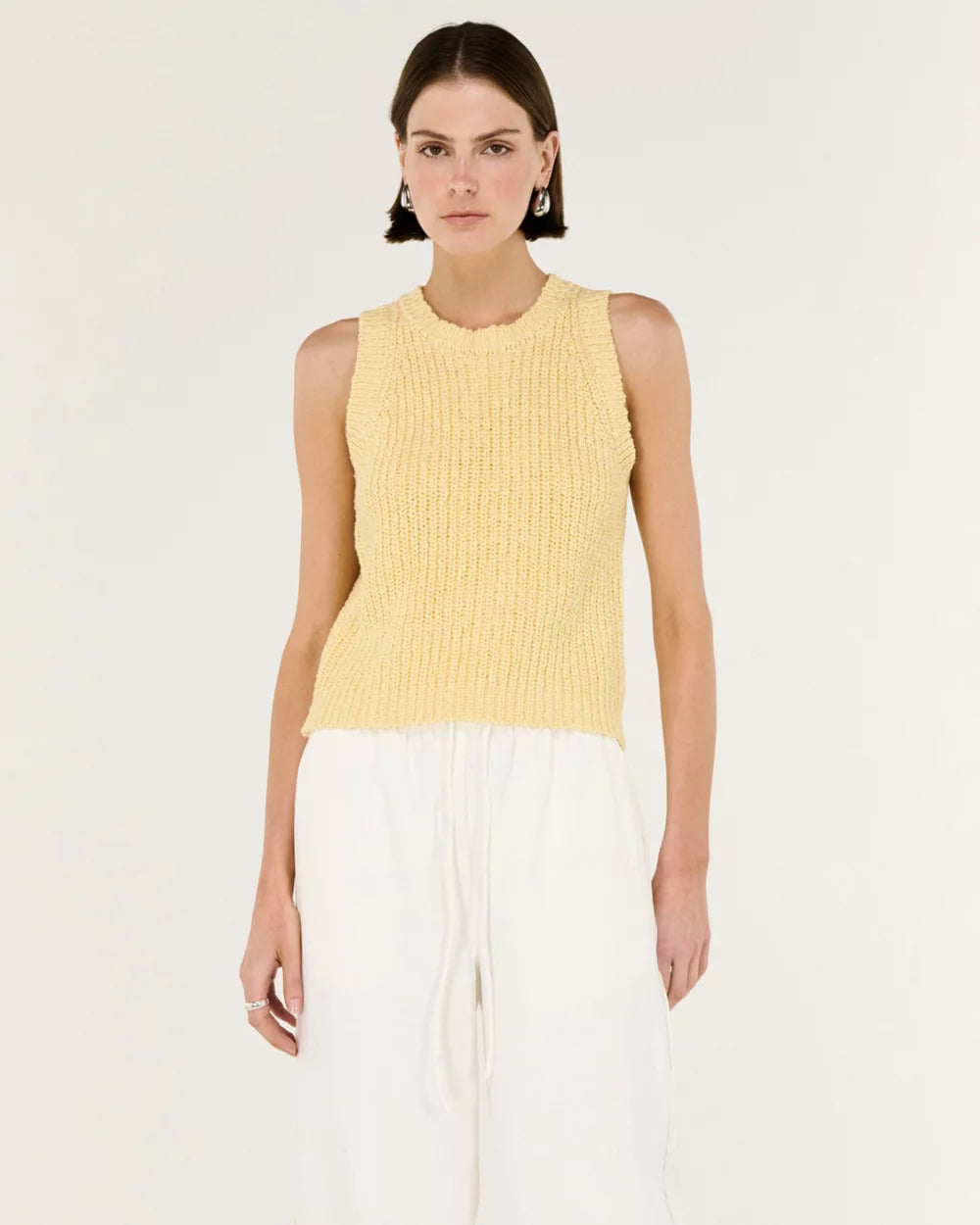 Cove Knit Tank Butter Yellow