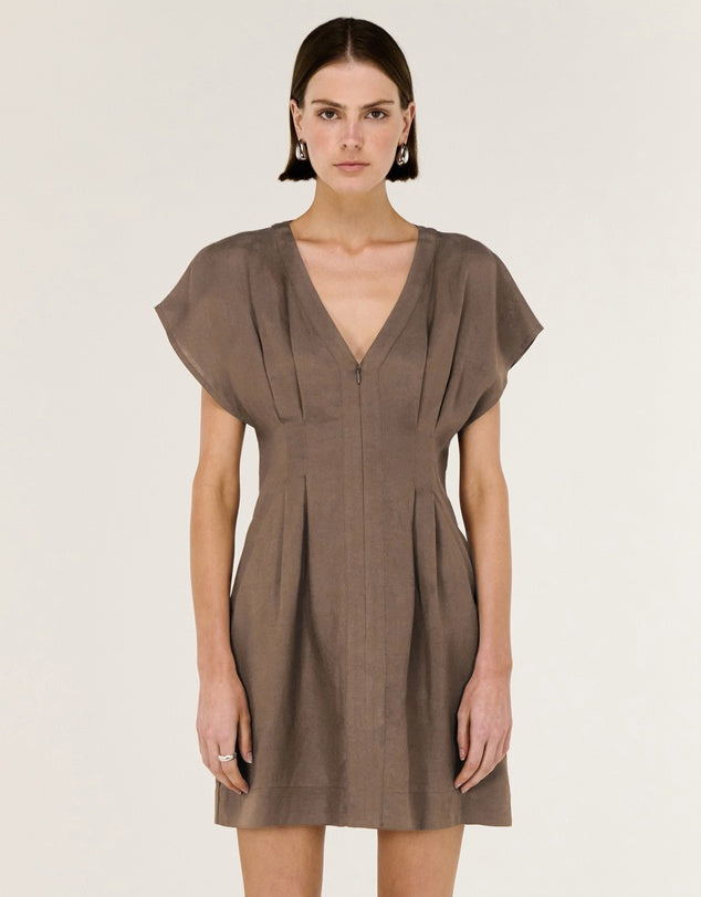 Evian Deep V Mini Dress