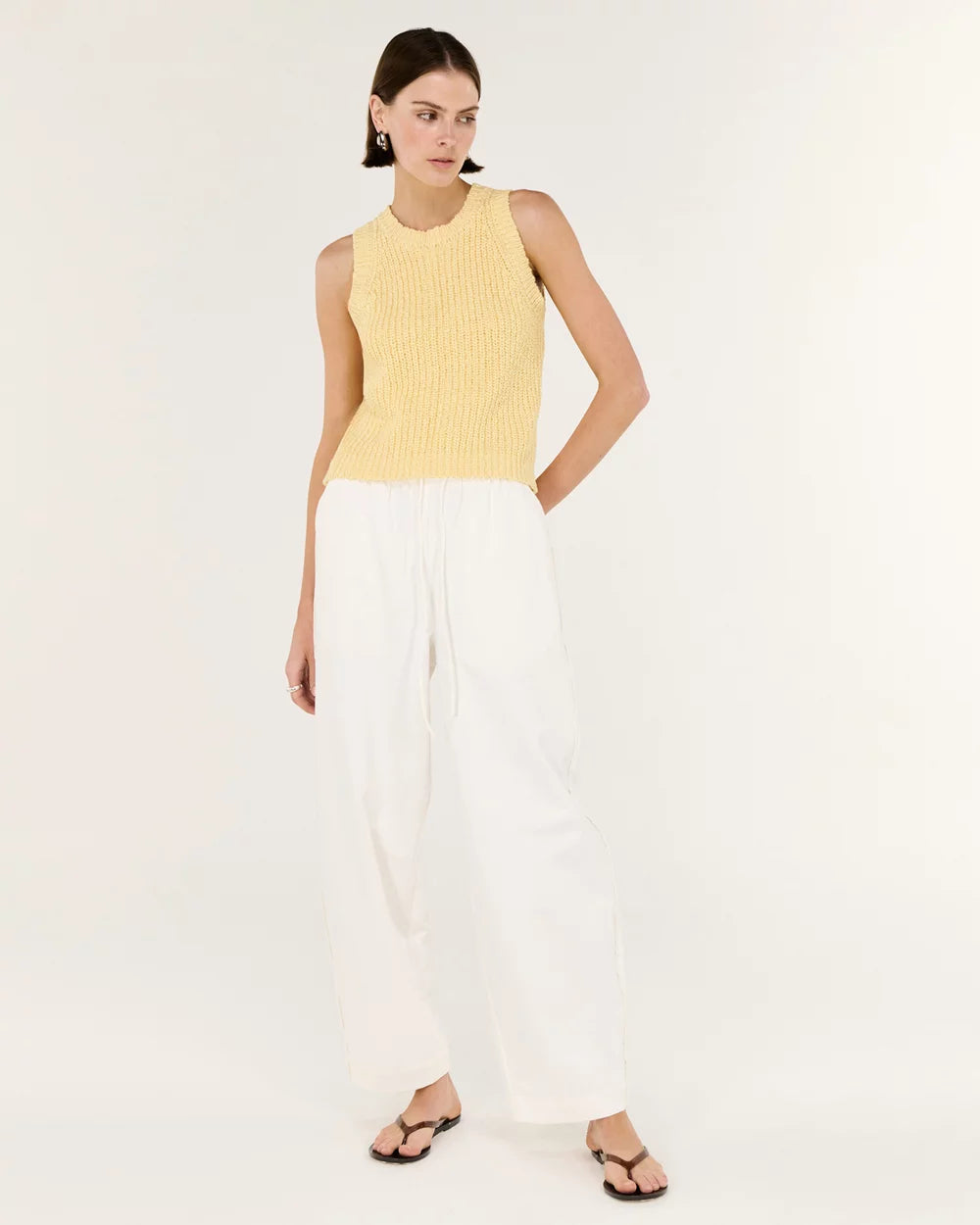 Cove Knit Tank Butter Yellow