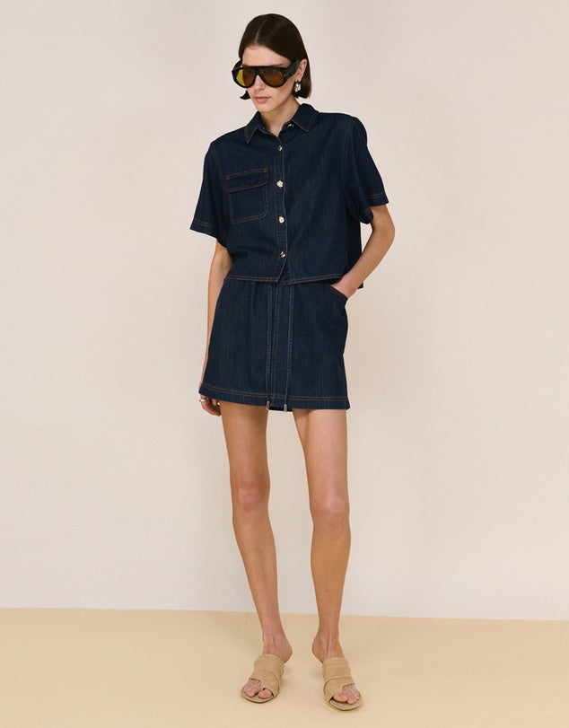 Lea Denim Mini Skirt